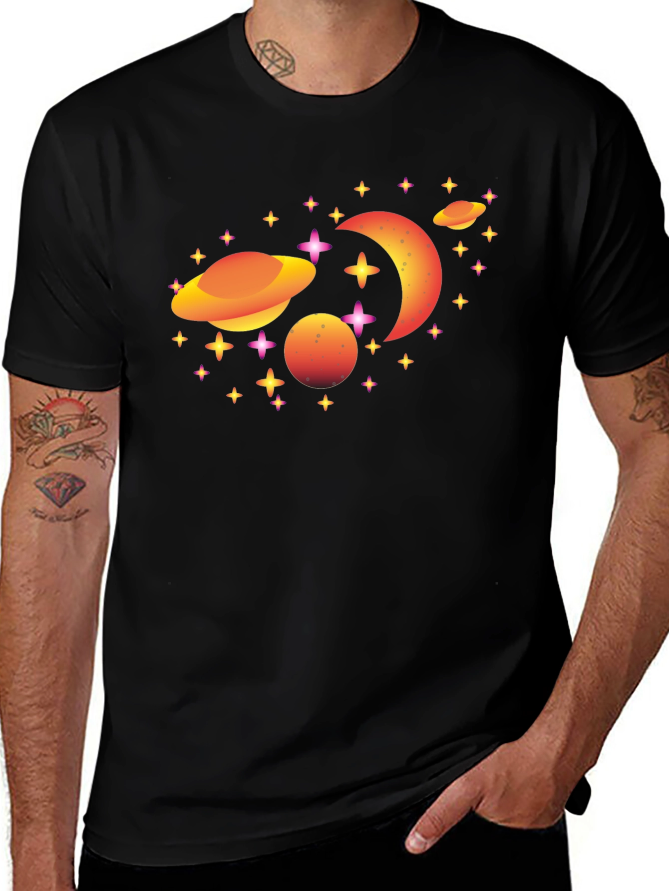 Cosmic Galaxy Black T-Shirt