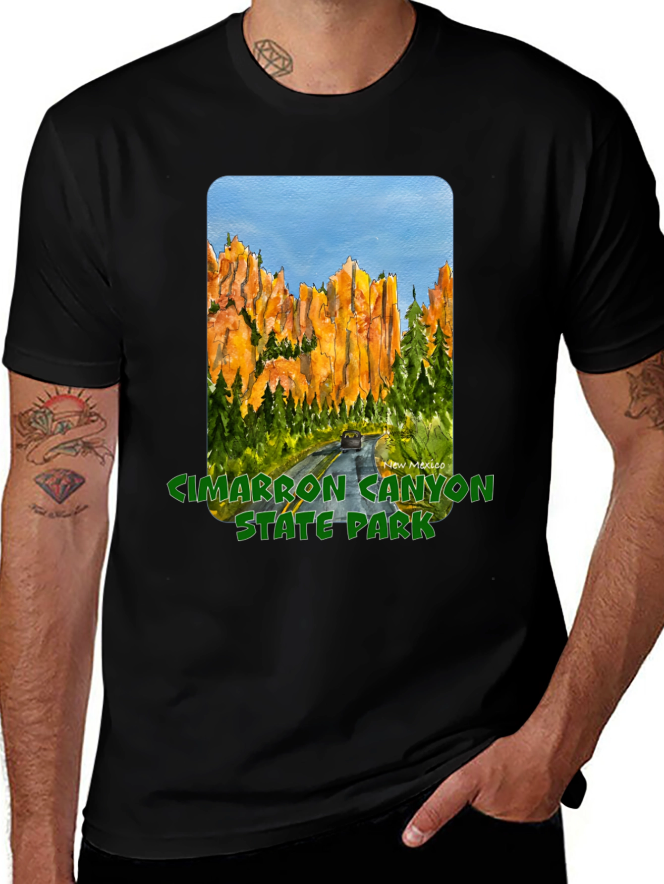 Cimarron Canyon State Park Black T-Shirt