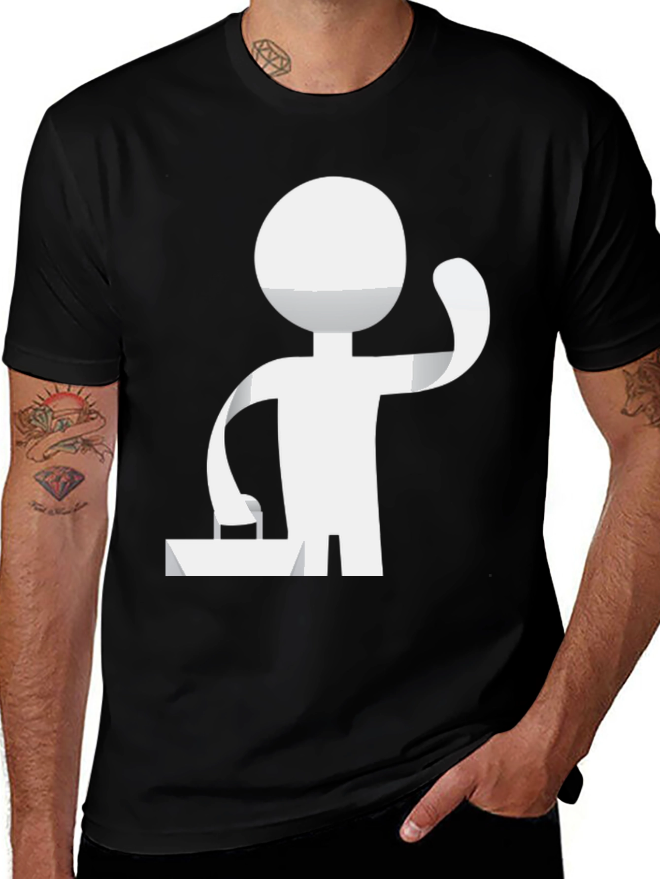 Variant 21 of DJ Stick Figure Graphic Tee