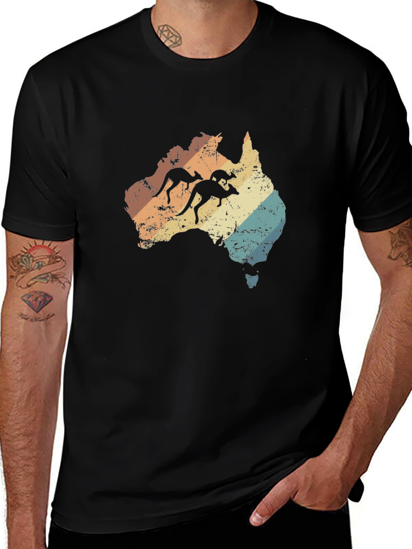 Retro Australia Kangaroo Graphic Tee