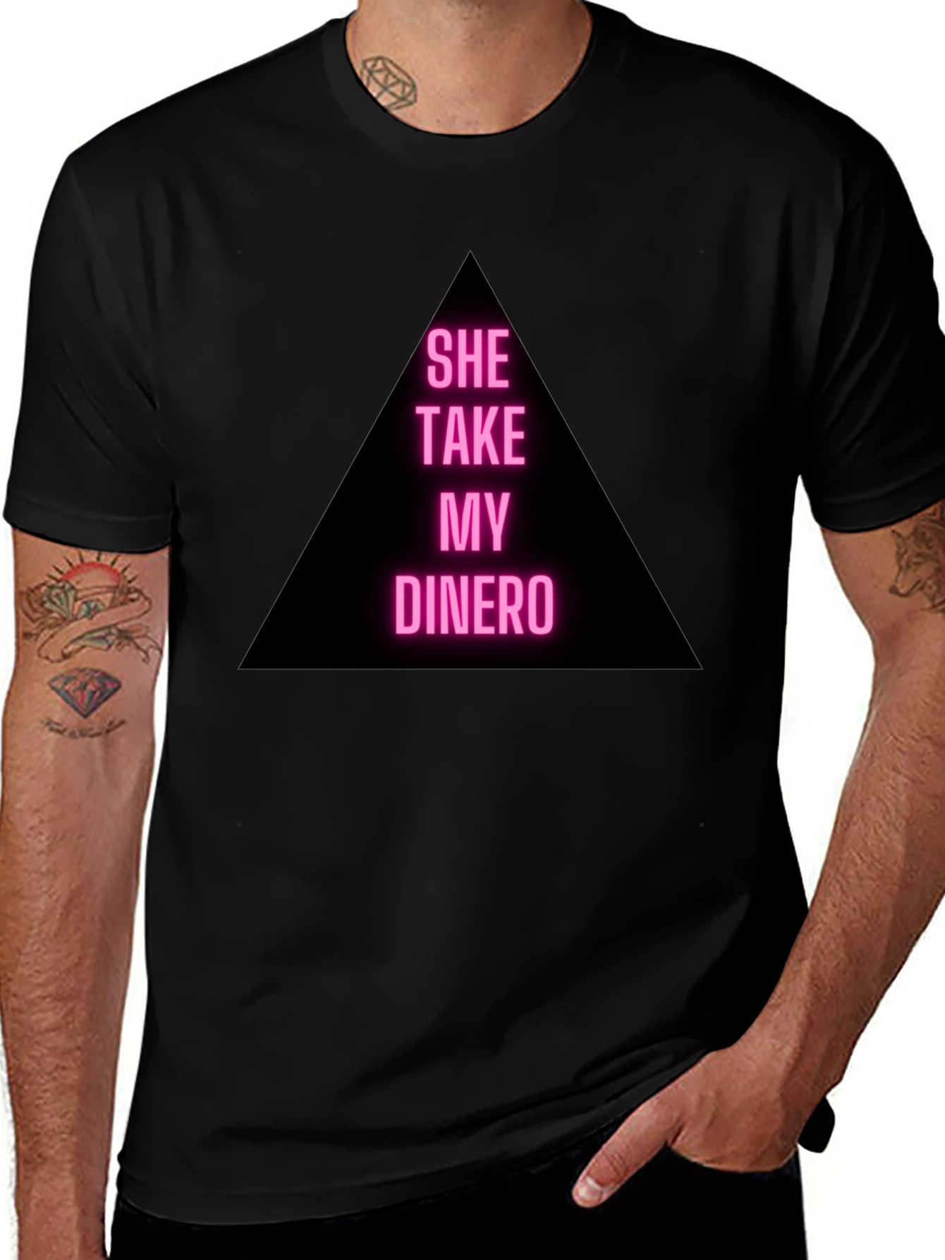 Variant 8 of She Take My Dinero Black T-Shirt