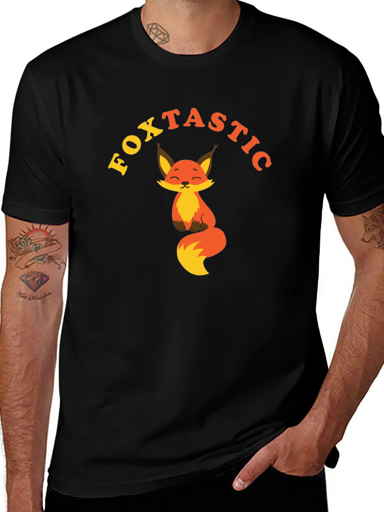 Variant 28 of Foxtastic Graphic Tee - Cute Fox Design