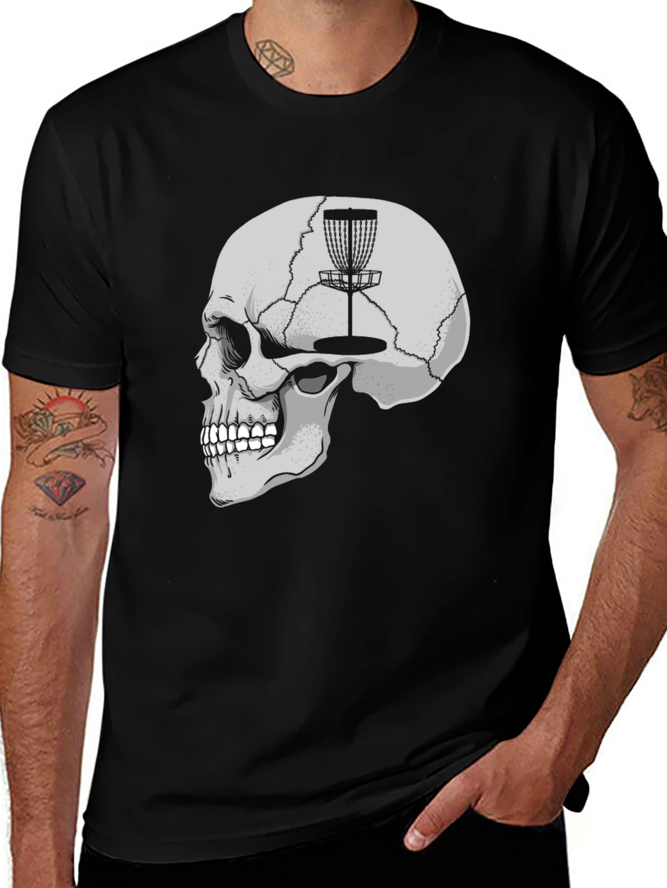 Variant 15 of Skull Disc Golf T-Shirt