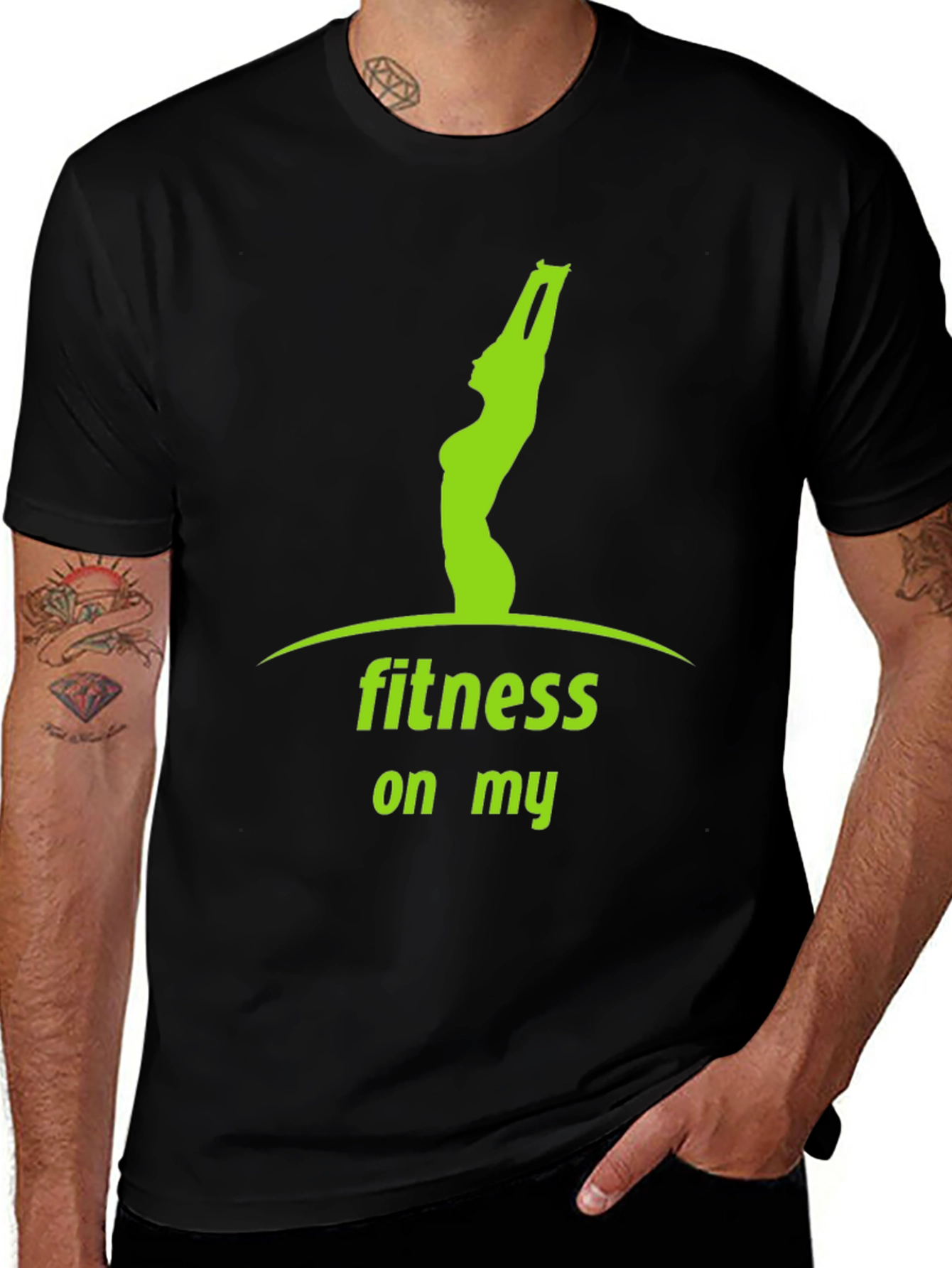 Variant 8 of Fitness On My T-Shirt - Yoga Design