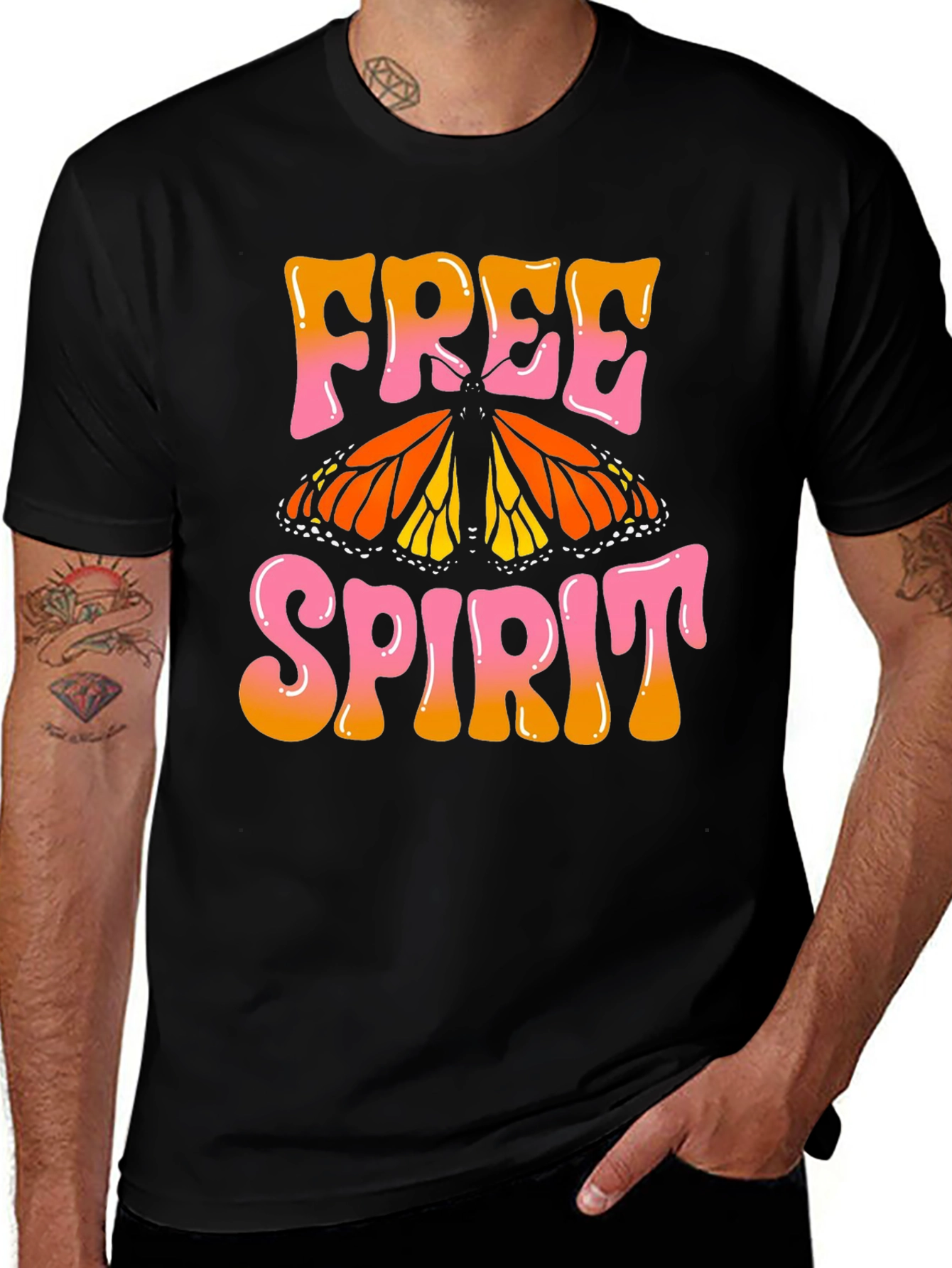Variant 27 of Free Spirit Butterfly Graphic T-Shirt
