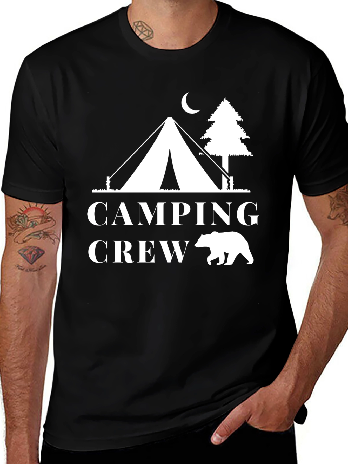 Variant 22 of Camping Crew Graphic Tee - Outdoor Adventure Shirt