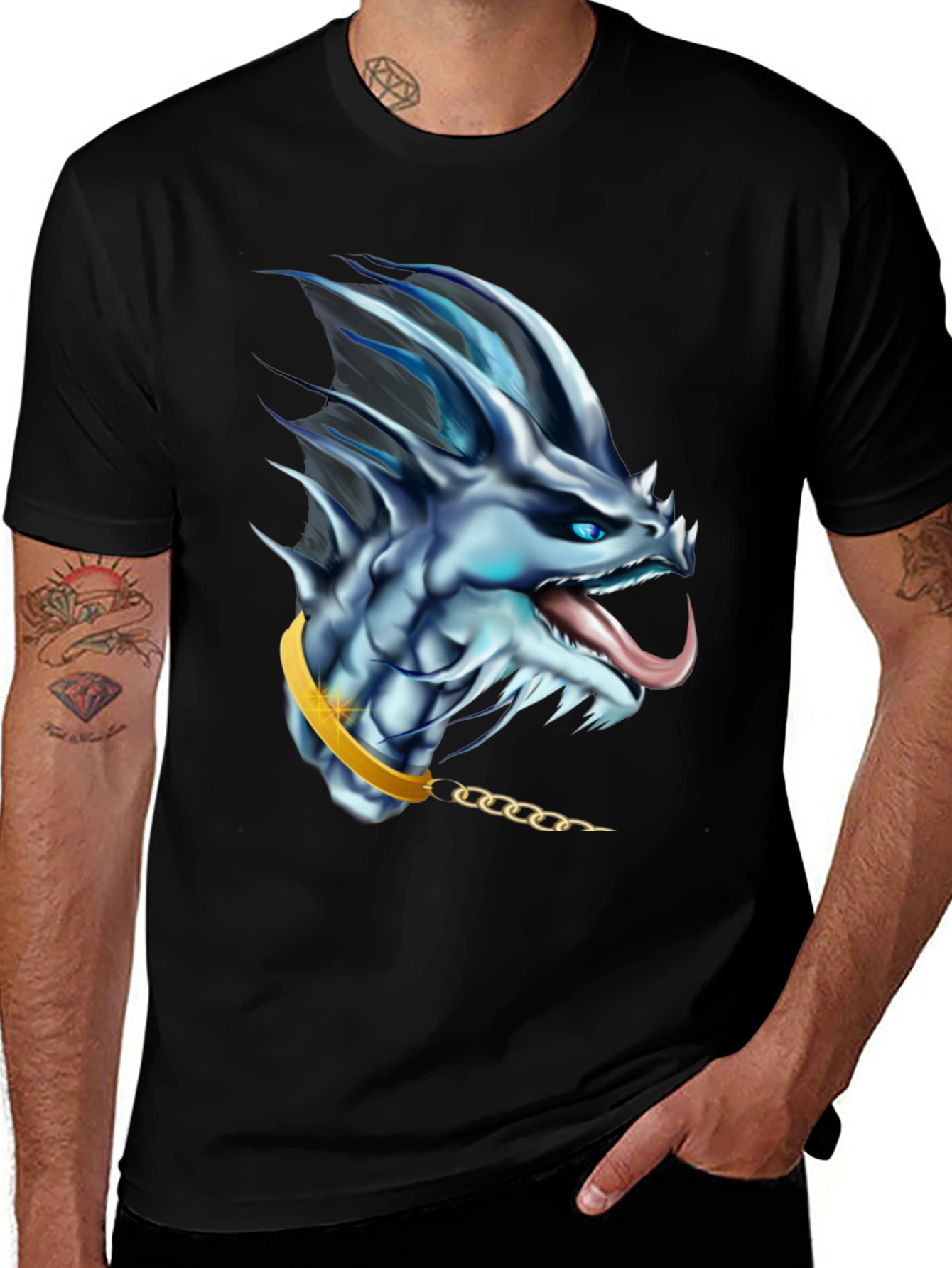 Variant 27 of Dragon Head Graphic Tee - Fantasy T-Shirt
