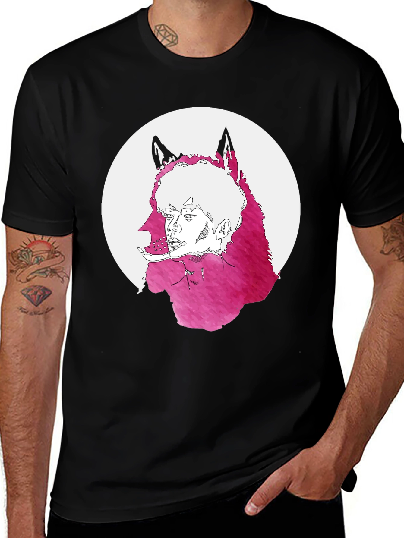 Variant 21 of Wolf Graphic Tee - Unique Men's T-Shirt