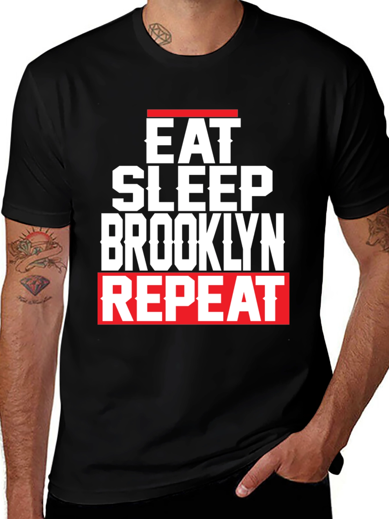 Eat Sleep Brooklyn Repeat Graphic Tee