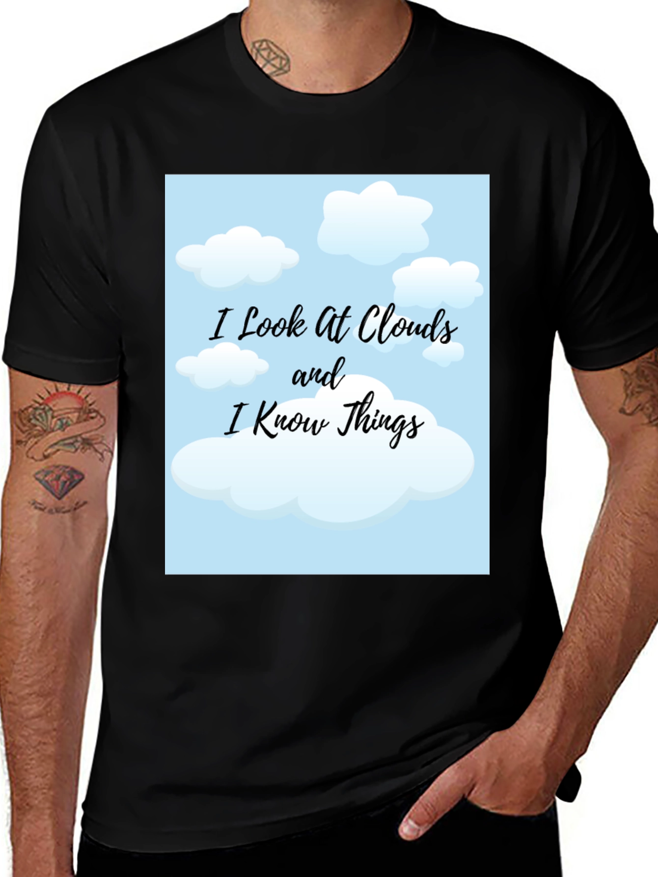 Variant 12 of Cloud Lover T-Shirt - I Look At Clouds and I Know Things