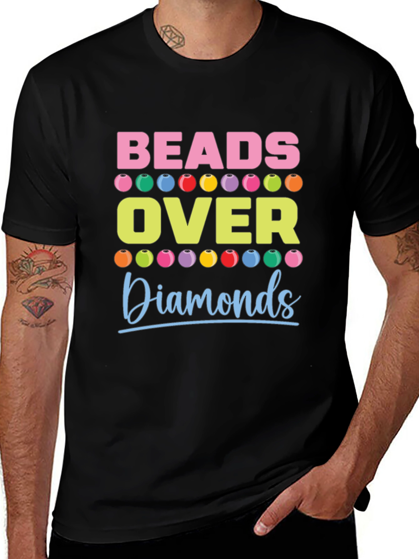 Beads Over Diamonds Graphic T-Shirt