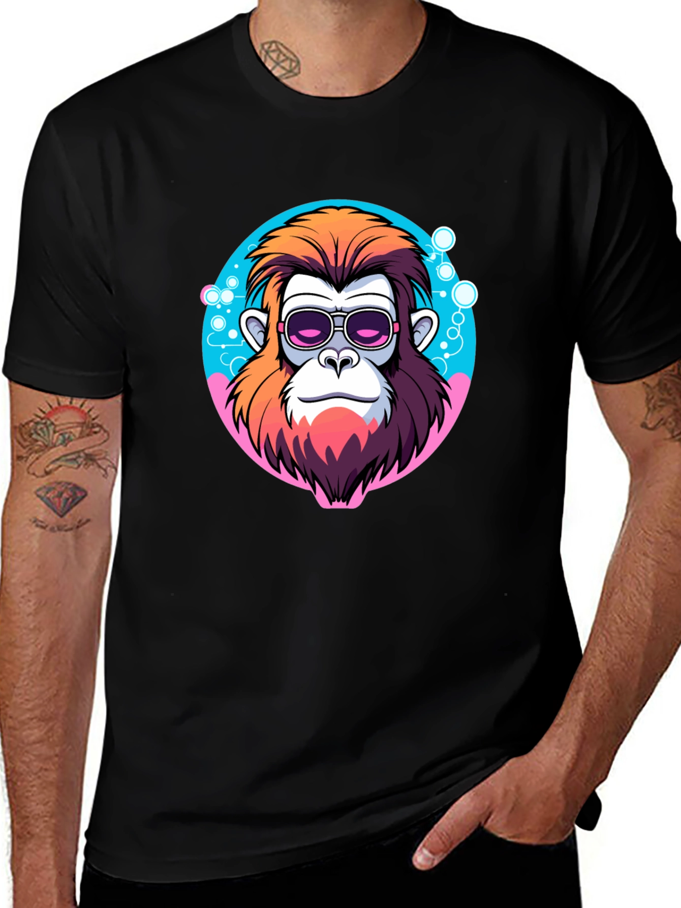 Variant 14 of Cool Ape Graphic Tee - Stylish Black T-Shirt