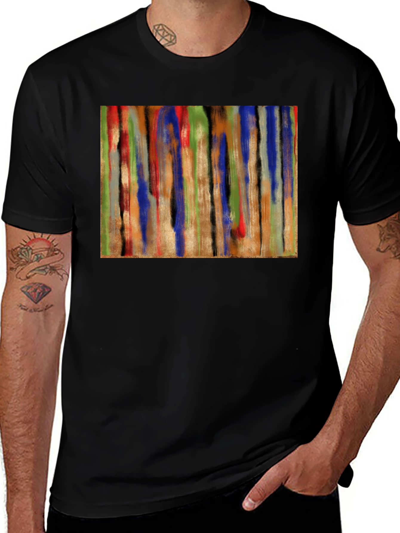 Variant 23 of Abstract Art Black T-Shirt