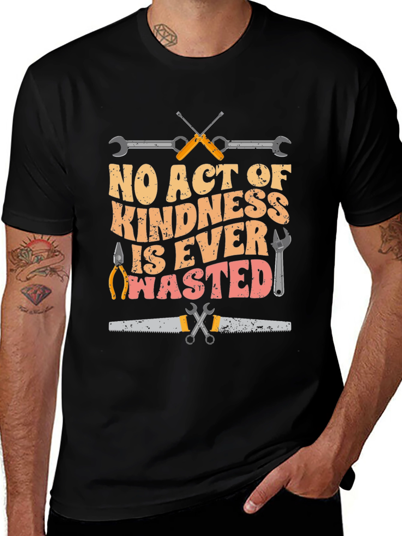 Variant 7 of Kindness Graphic T-Shirt - Construction Worker