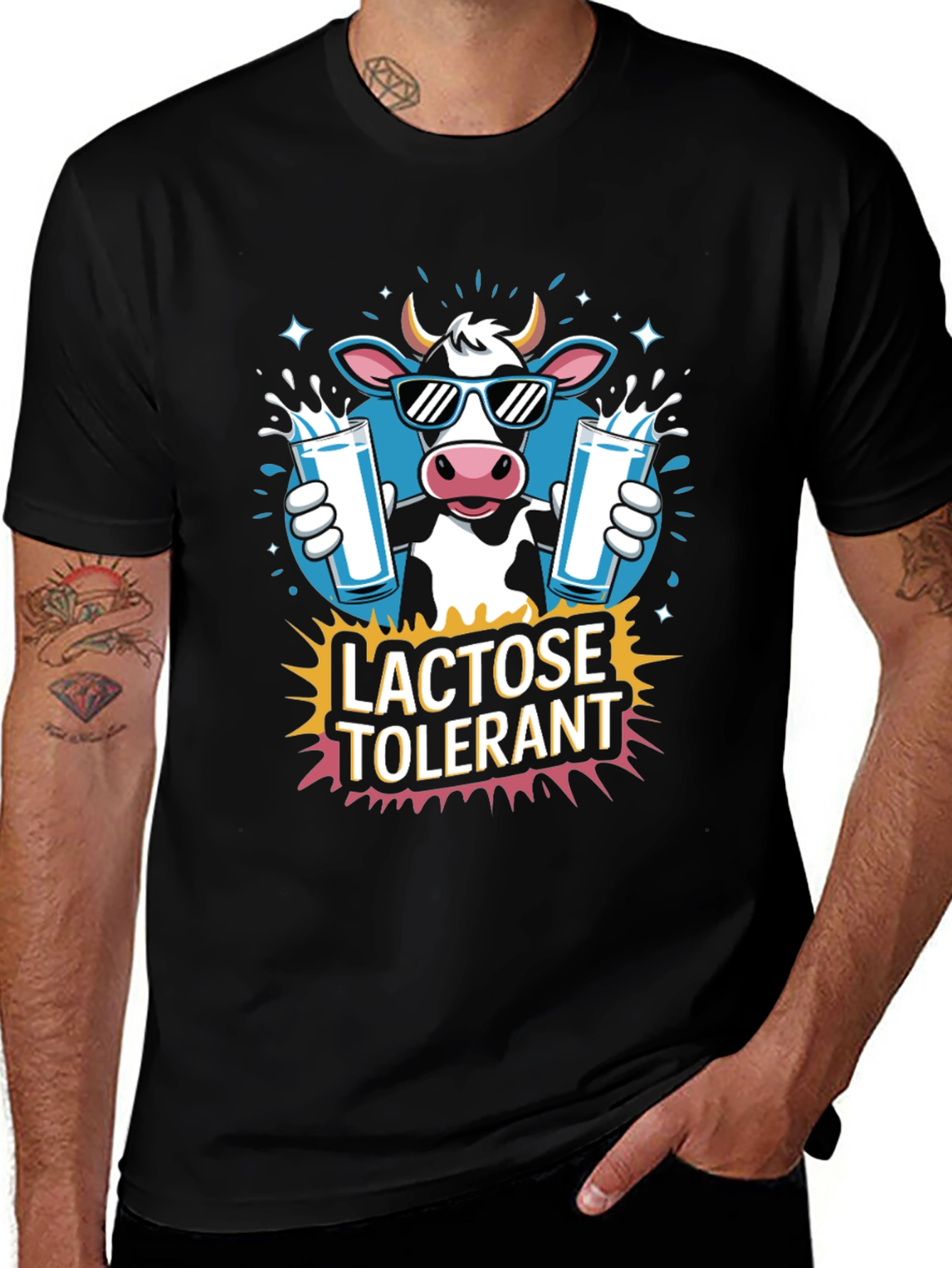 Variant 9 of Lactose Tolerant Cow Graphic Tee