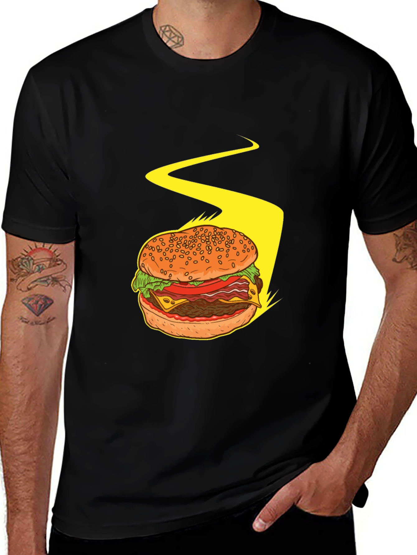 Variant 22 of Burger Graphic T-Shirt - Casual Style