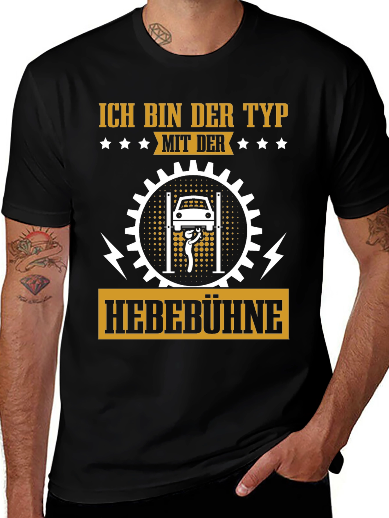 Variant 6 of Mechanic T-Shirt - Ich Bin Der Typ Mit Der Hebebühne