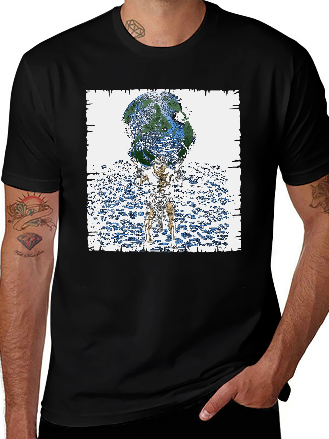 Variant 8 of Atlas Earth Graphic Tee - Black T-Shirt