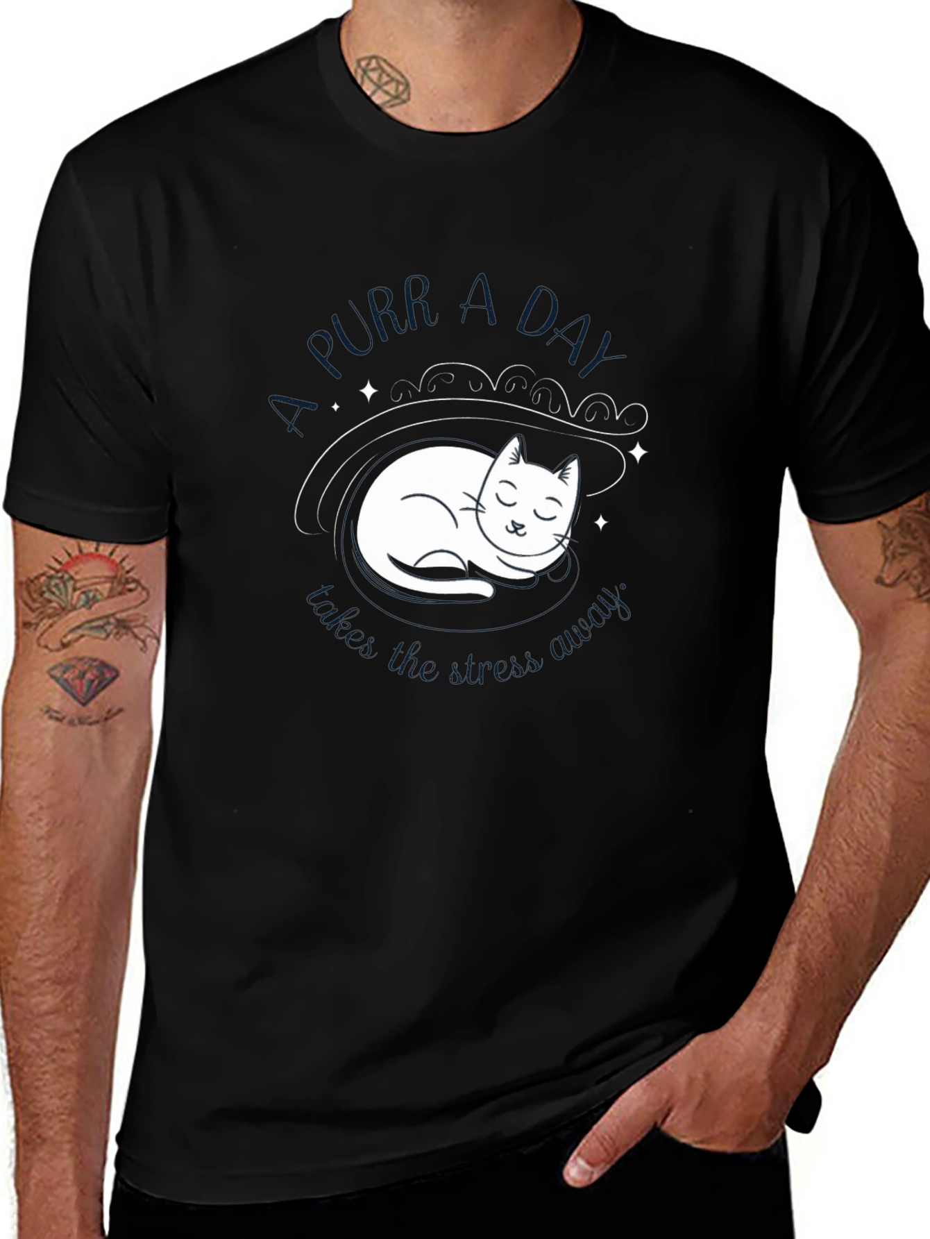 Variant 3 of Funny Cat Nap T-Shirt - Purr A Day, Sleep Energy!