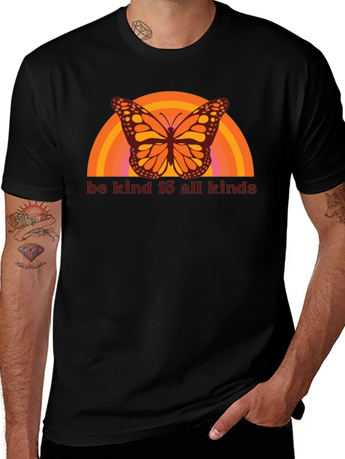 Variant 3 of Be Kind To All Kinds Butterfly Graphic Tee