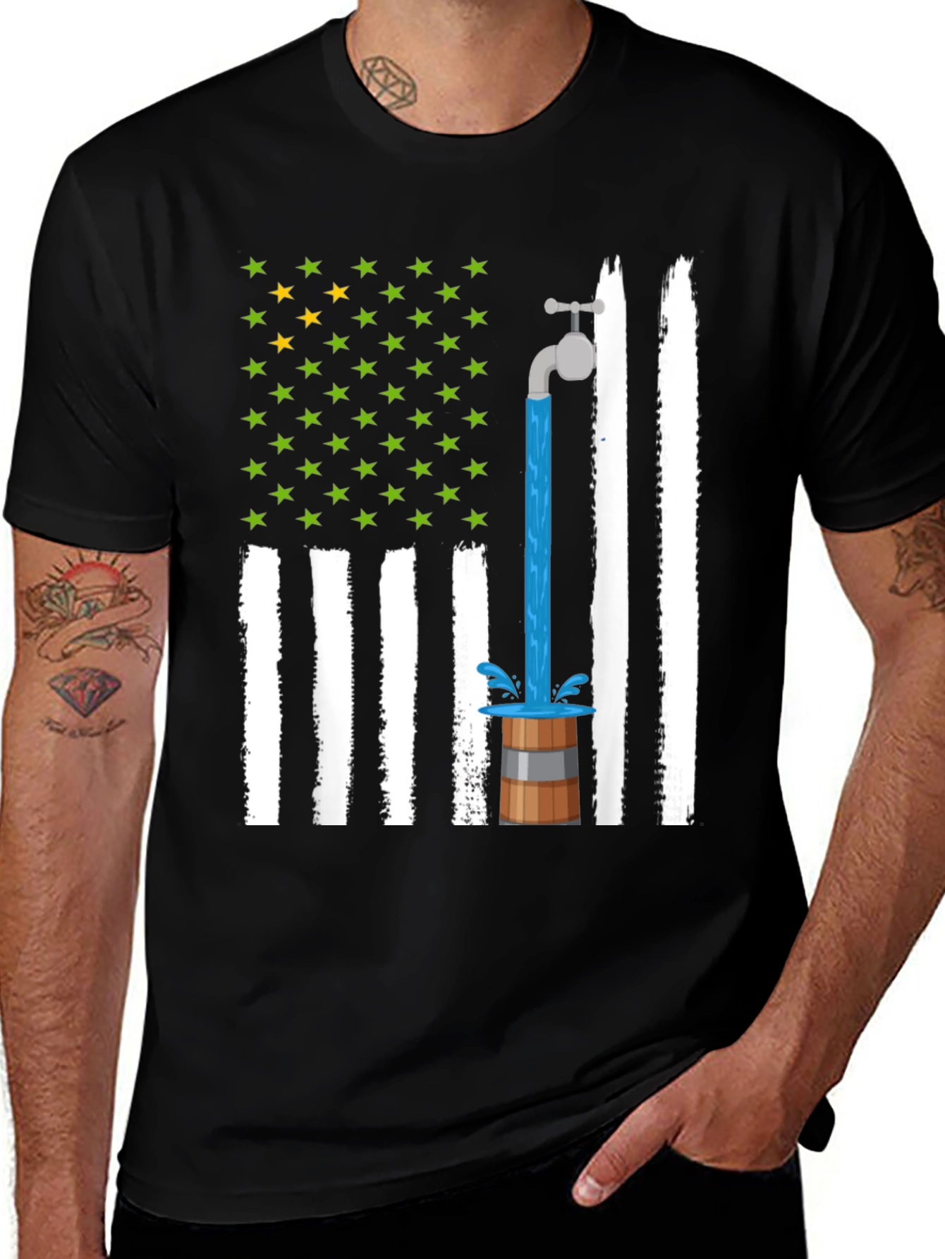 Variant 30 of Novelty American Flag Graphic Tee