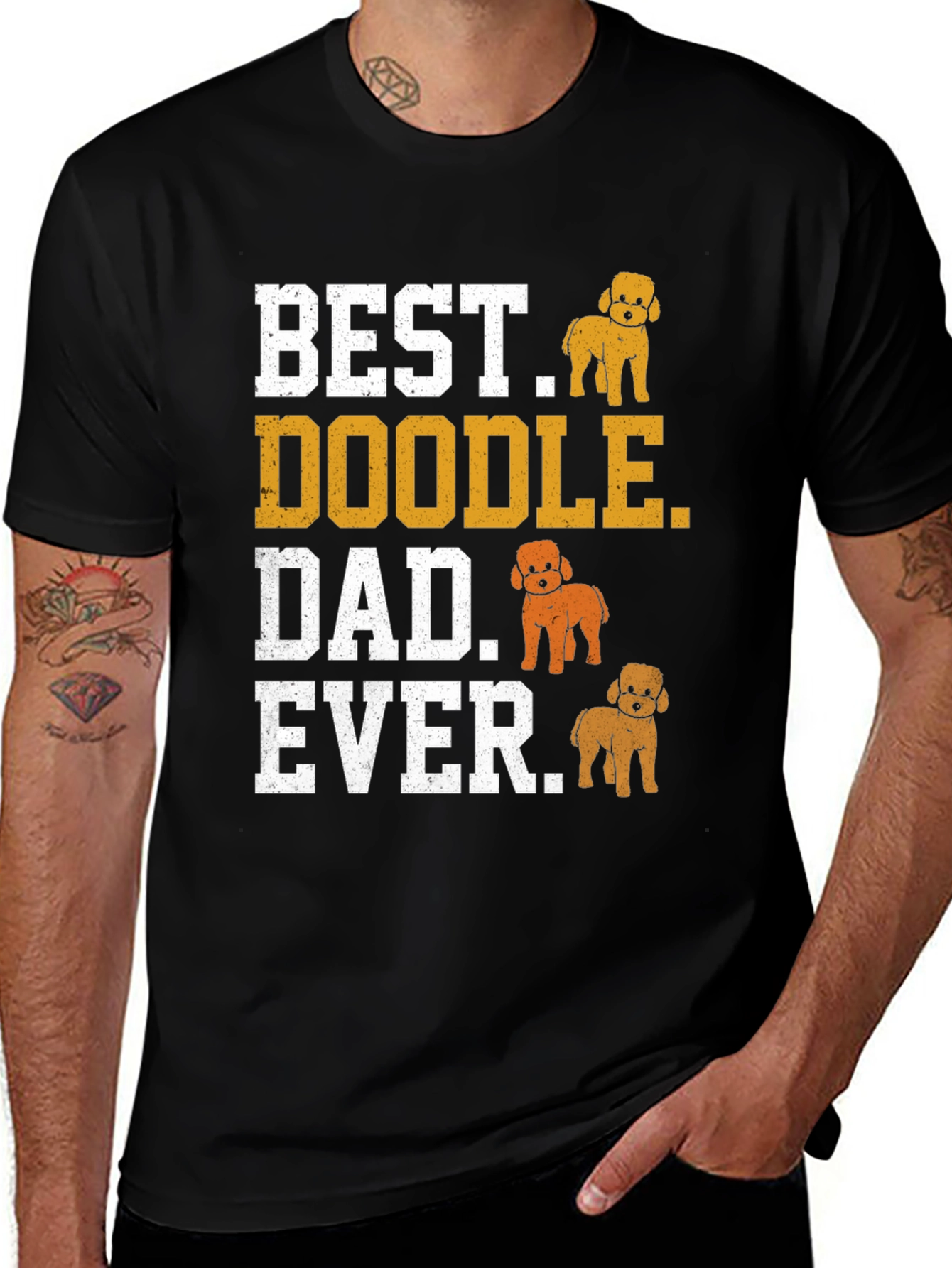 Variant 13 of Best Doodle Dad Ever T-Shirt - Dog Lover Gift