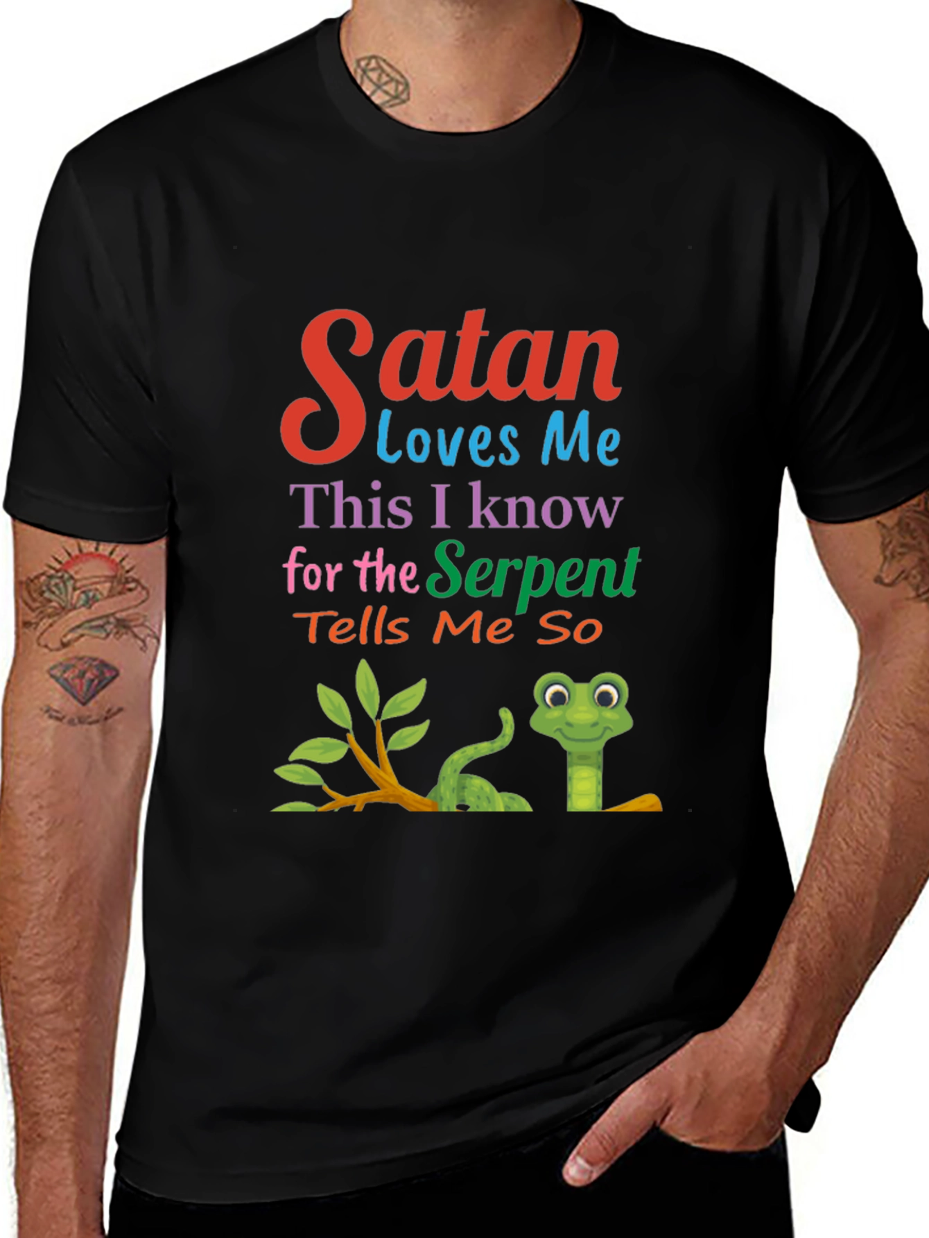 Variant 4 of Satan Loves Me Graphic Tee