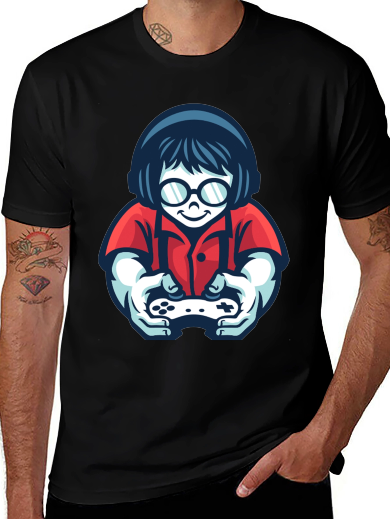 Variant 10 of Gamer Cartoon Graphic T-Shirt