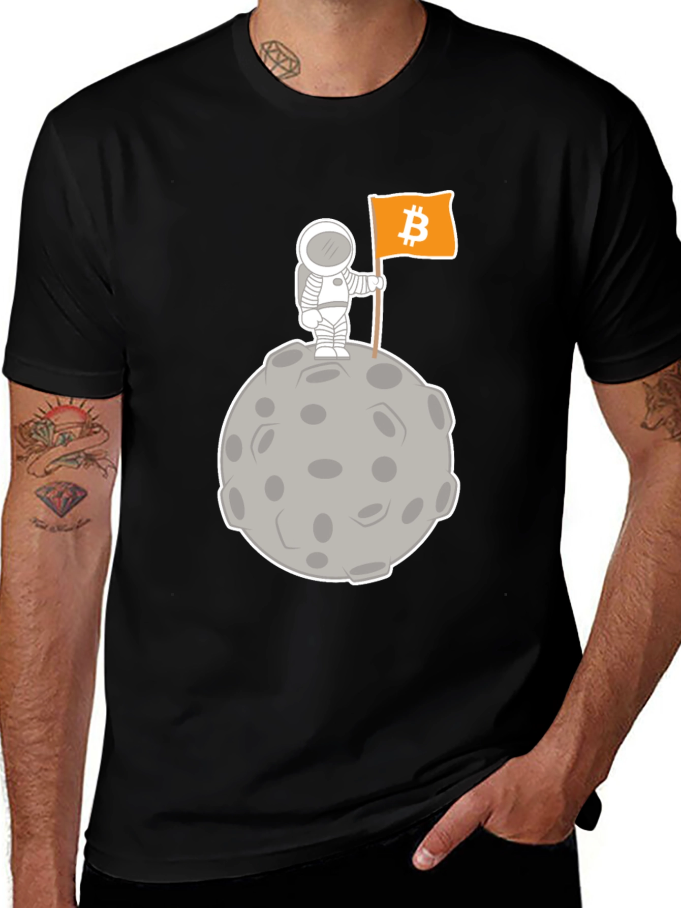Bitcoin to the Moon Graphic T-Shirt