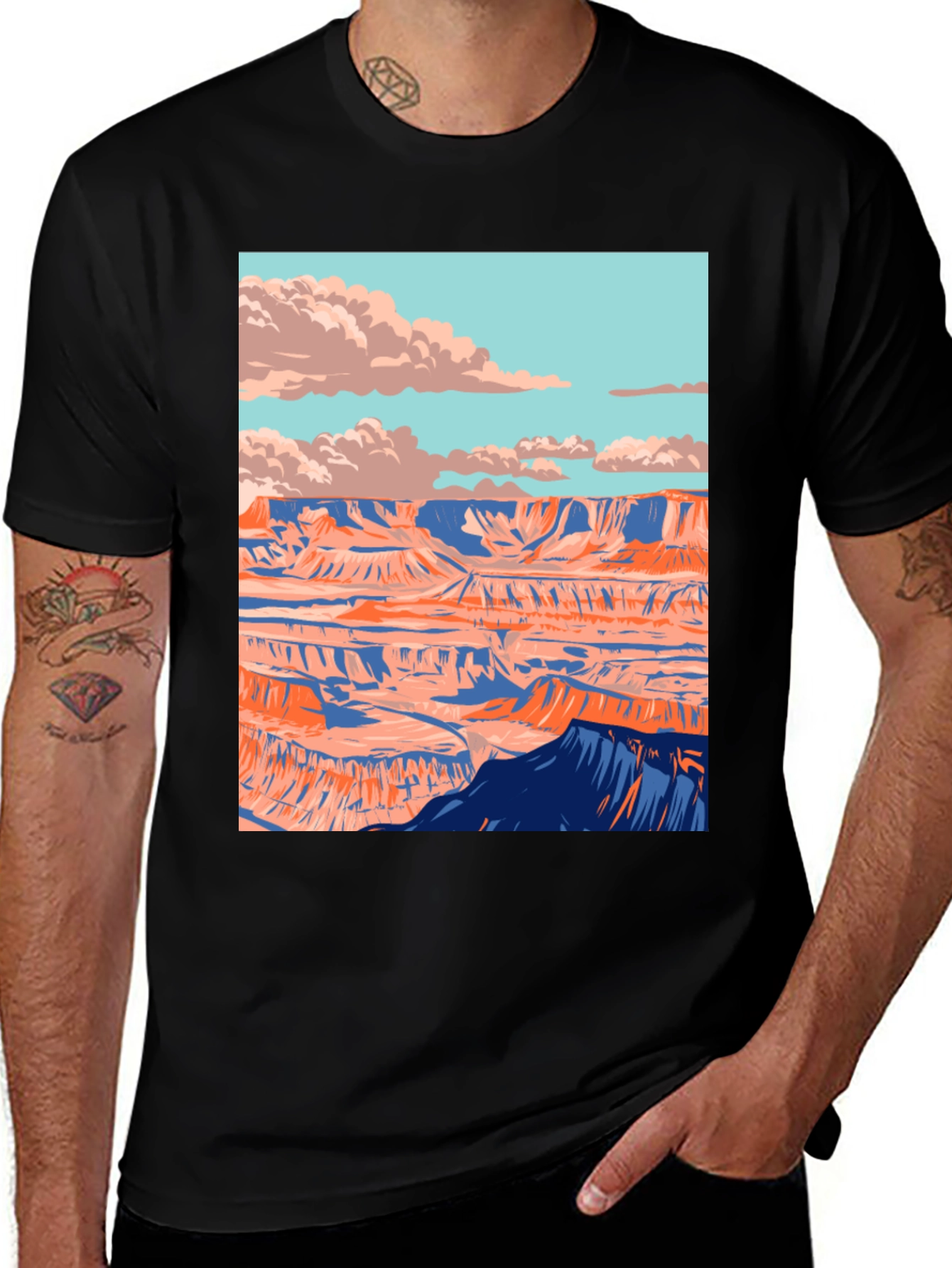 Variant 15 of Grand Canyon Graphic Tee - Stylish Desertscape Shirt