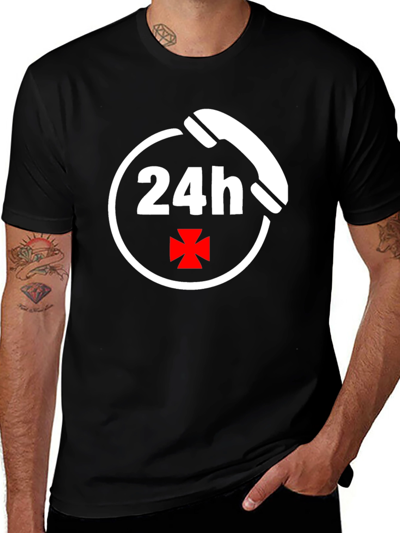 Variant 4 of 24/7 Service T-Shirt - Always Available!