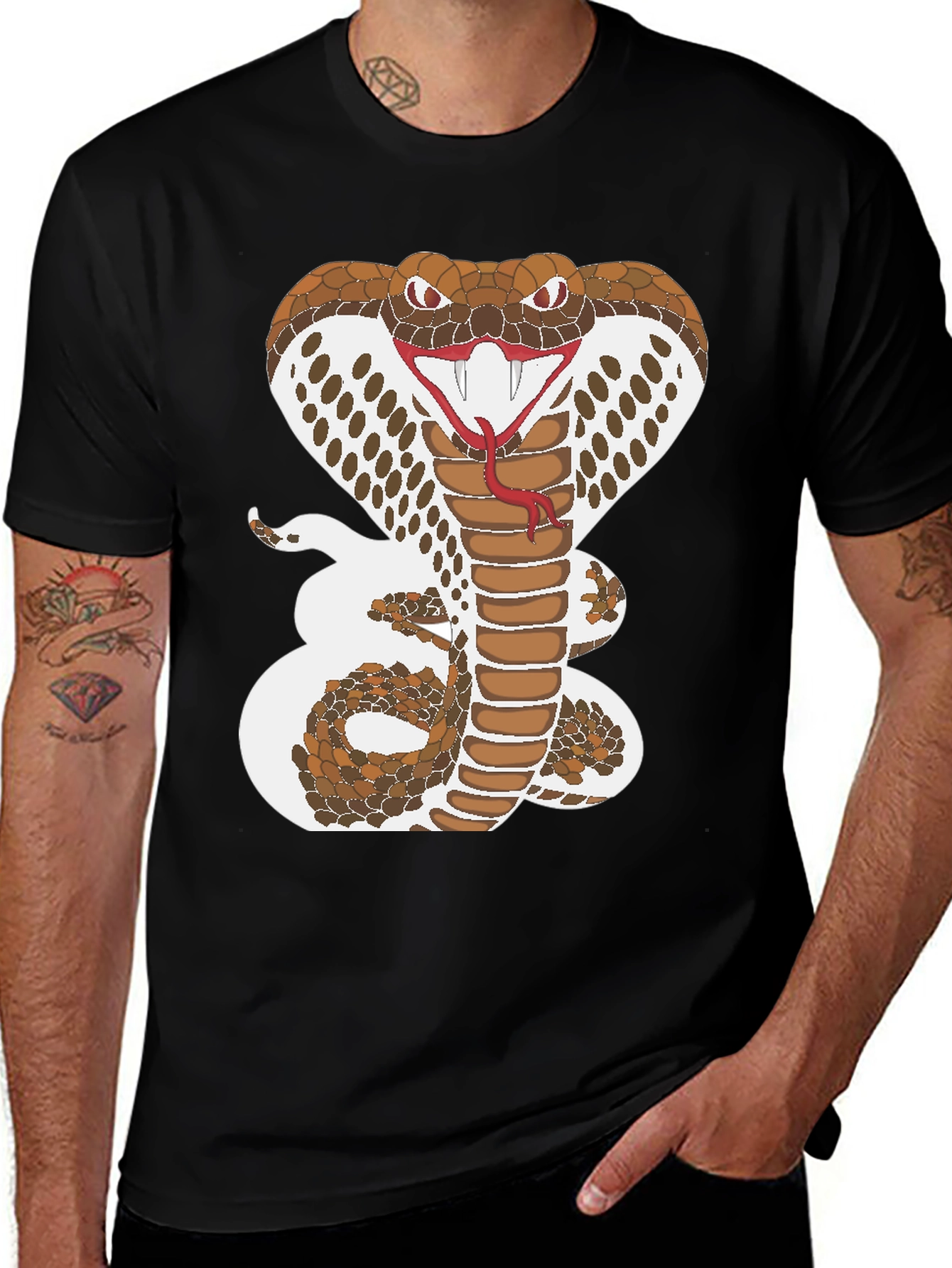Variant 16 of Cobra Graphic T-Shirt - Fierce Reptile Tee