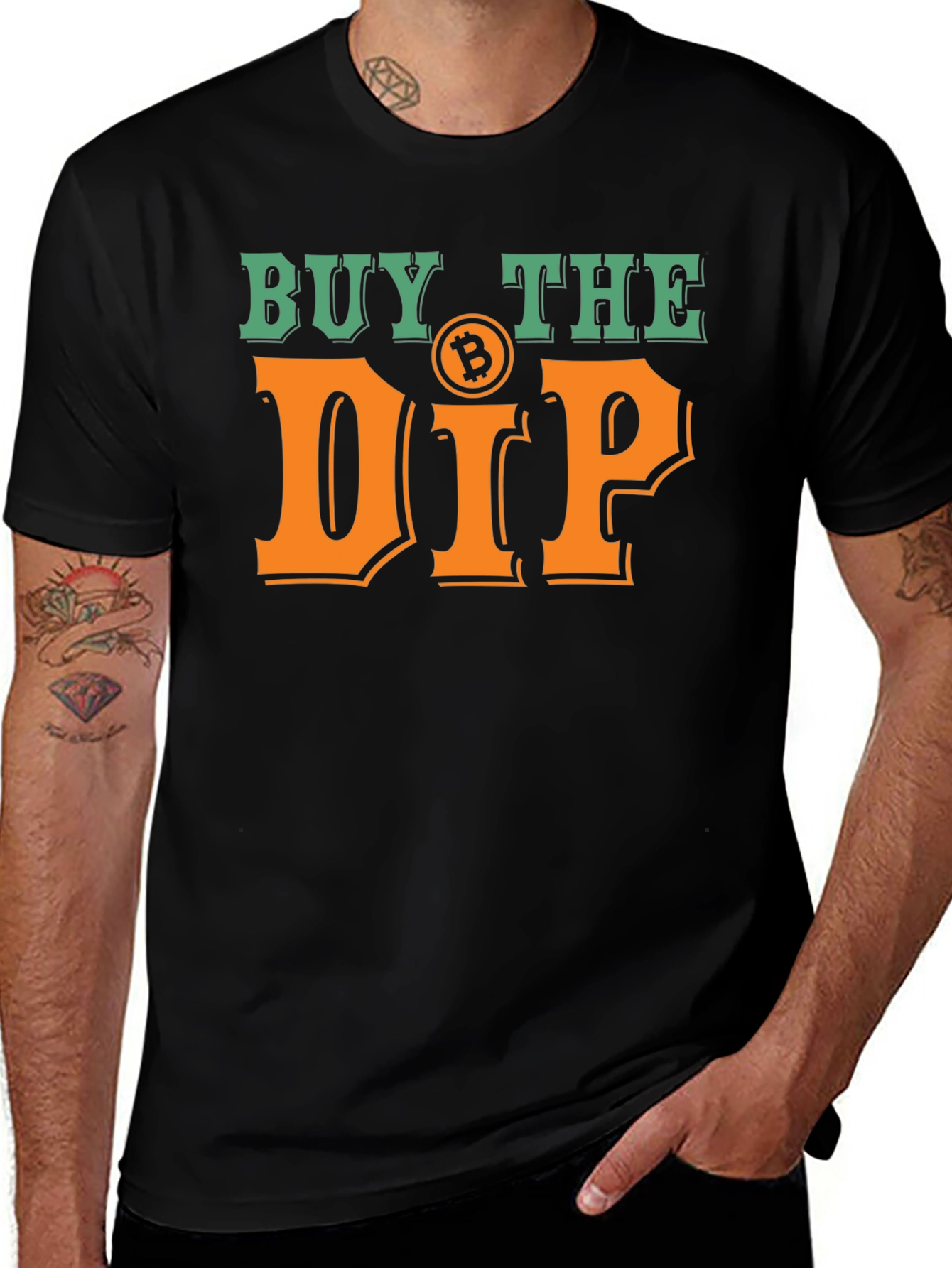 Buy The Dip Bitcoin Crypto Black T-Shirt