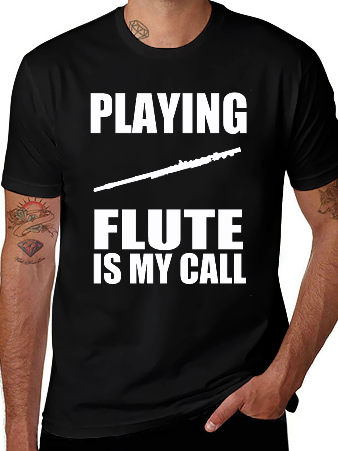 Variant 27 of Flute is My Call T-Shirt, Musician Tee