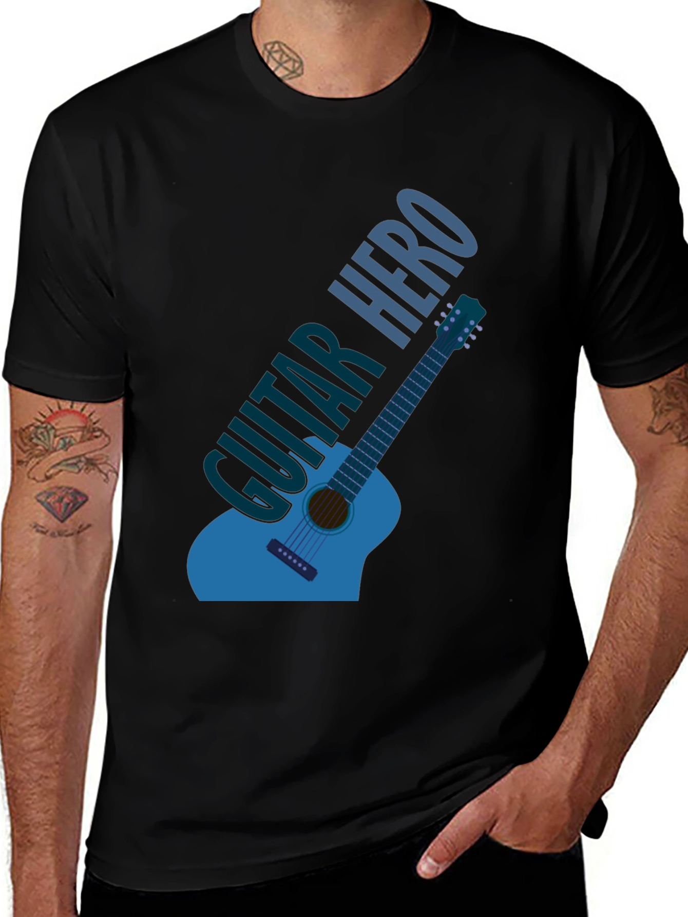 Variant 9 of Guitar Hero Graphic T-Shirt - Music Lover Tee