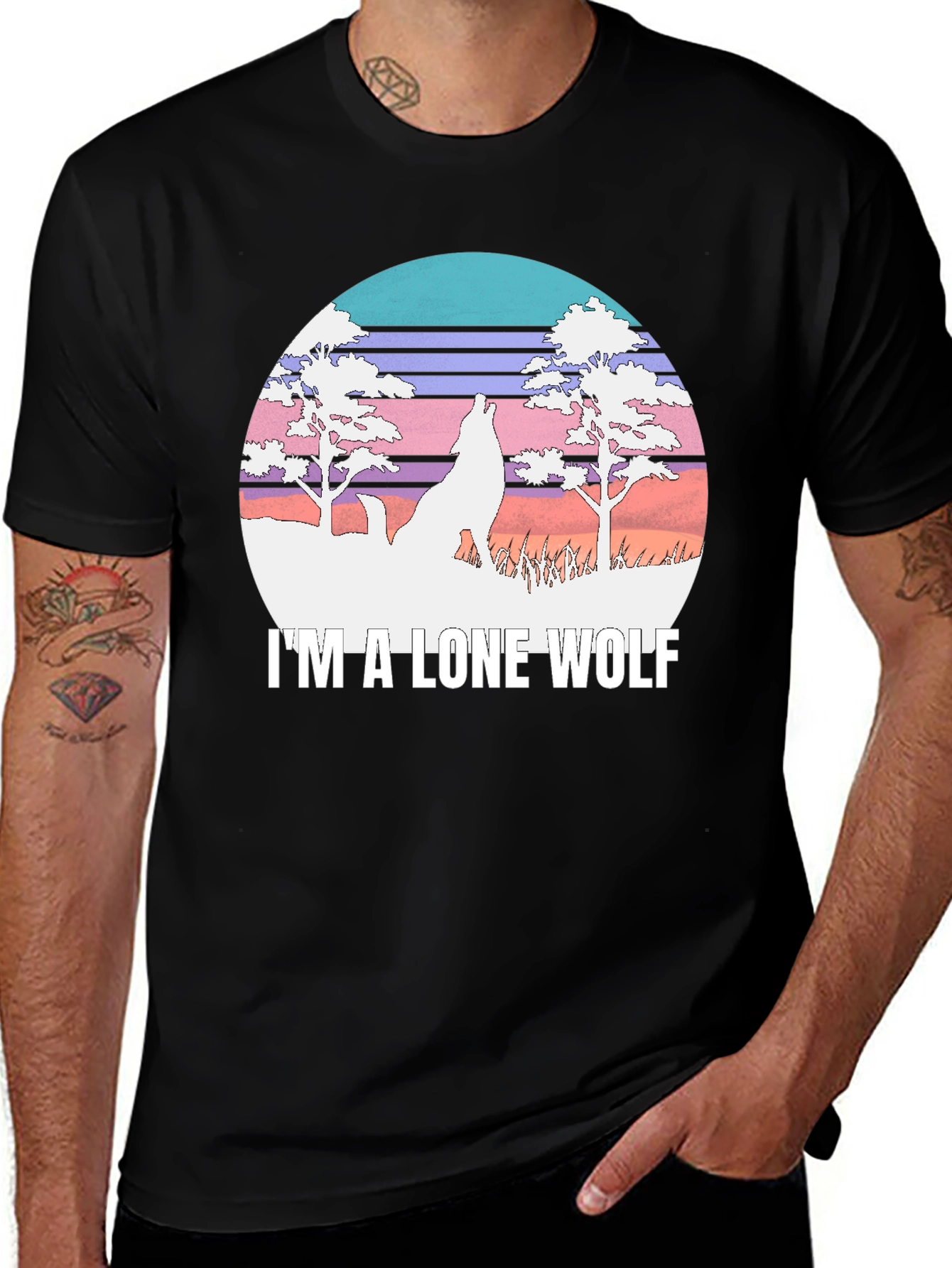 Lone Wolf Graphic Tee - Black T-Shirt