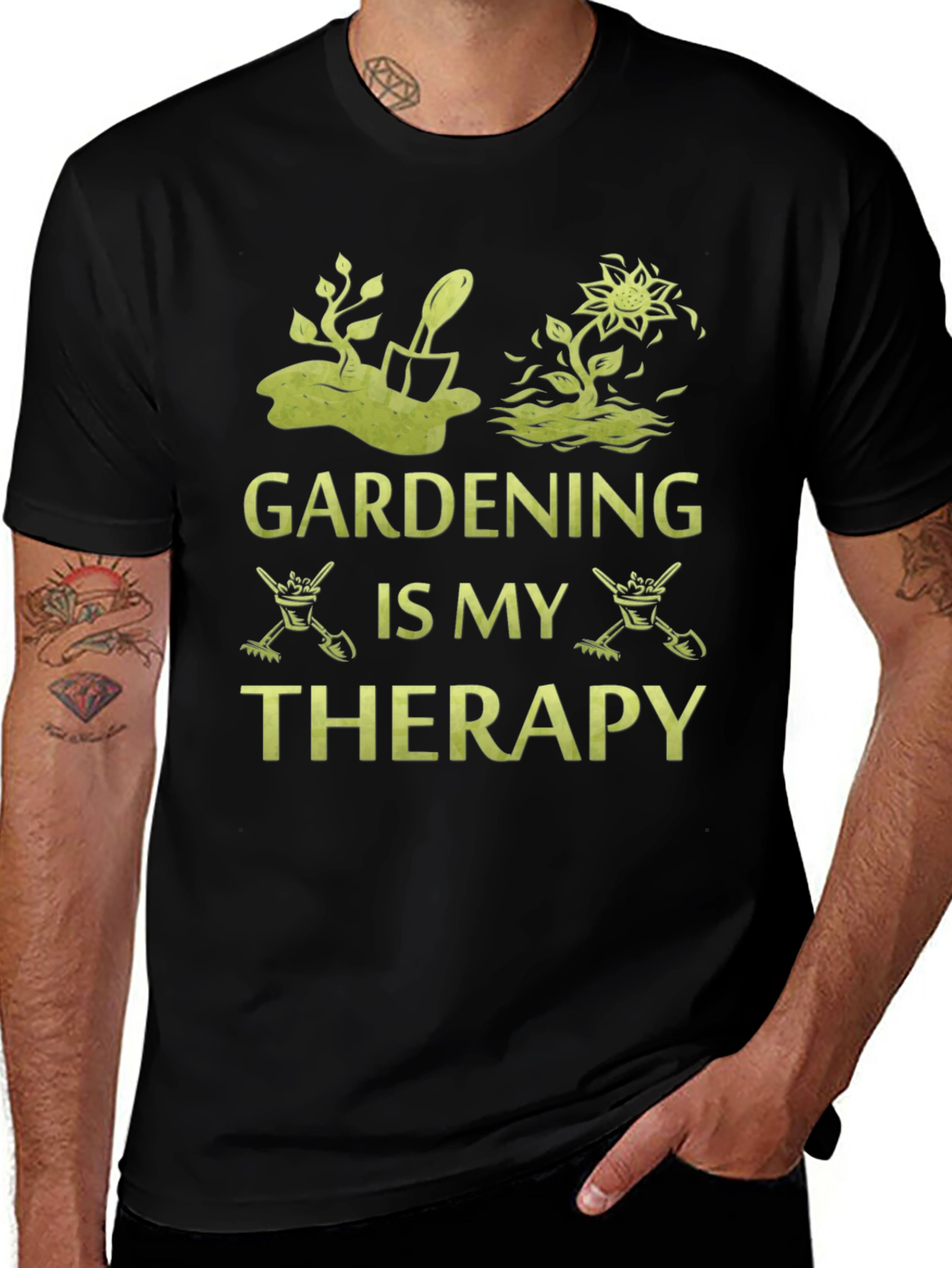 Variant 15 of Gardening is My Therapy Graphic T-Shirt