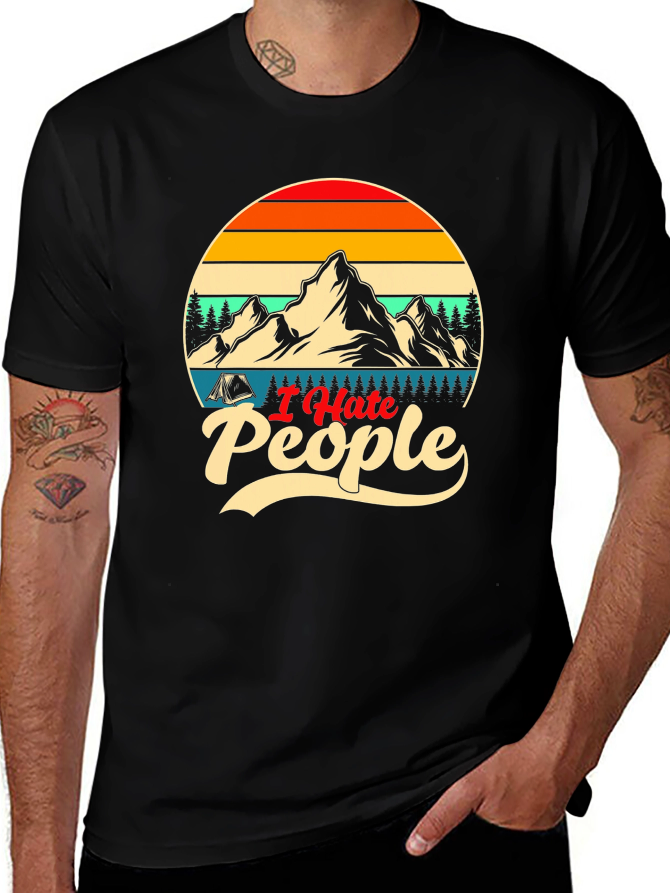 Variant 30 of I Hate People Mountain Graphic Tee