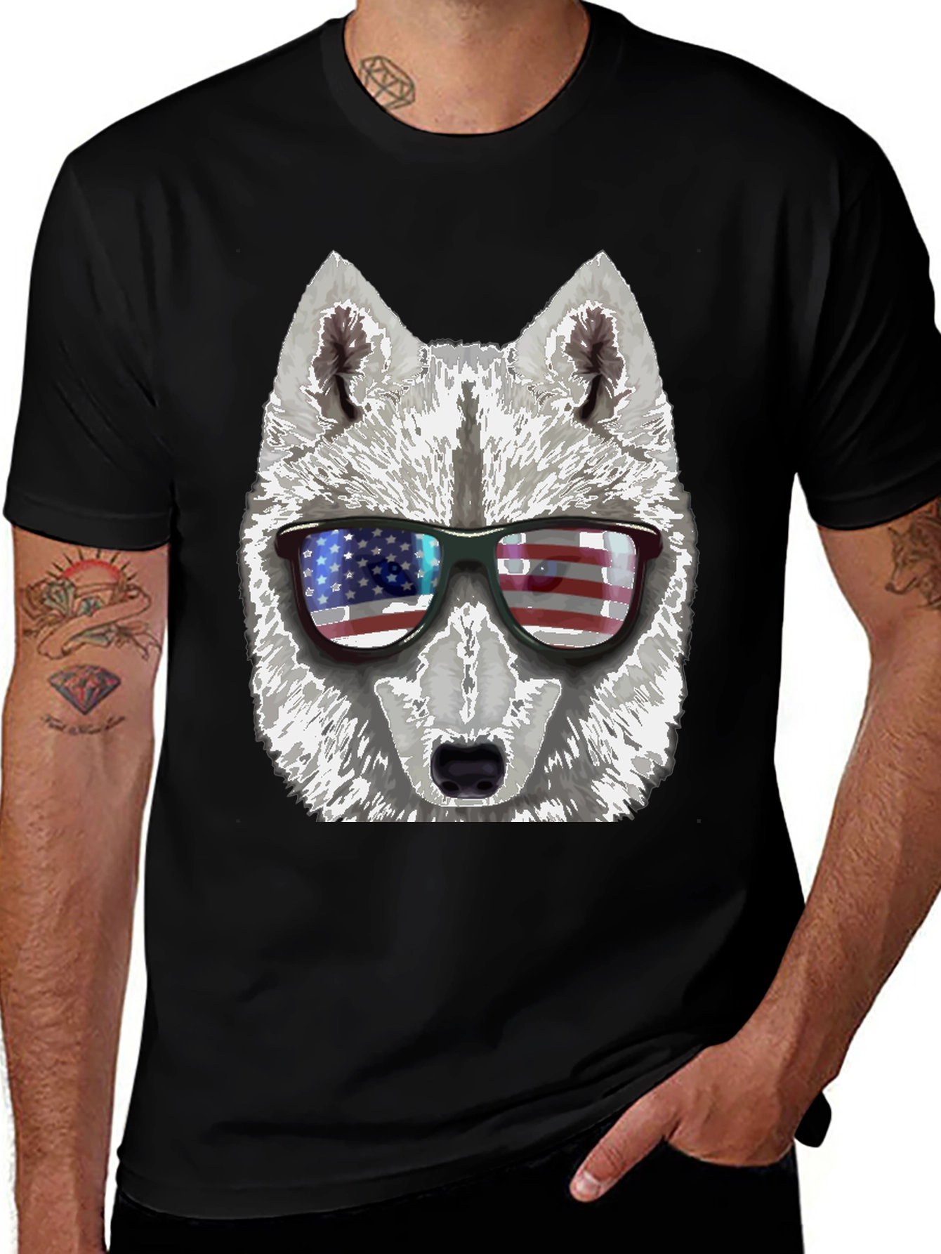 Variant 10 of Patriotic Wolf T-Shirt