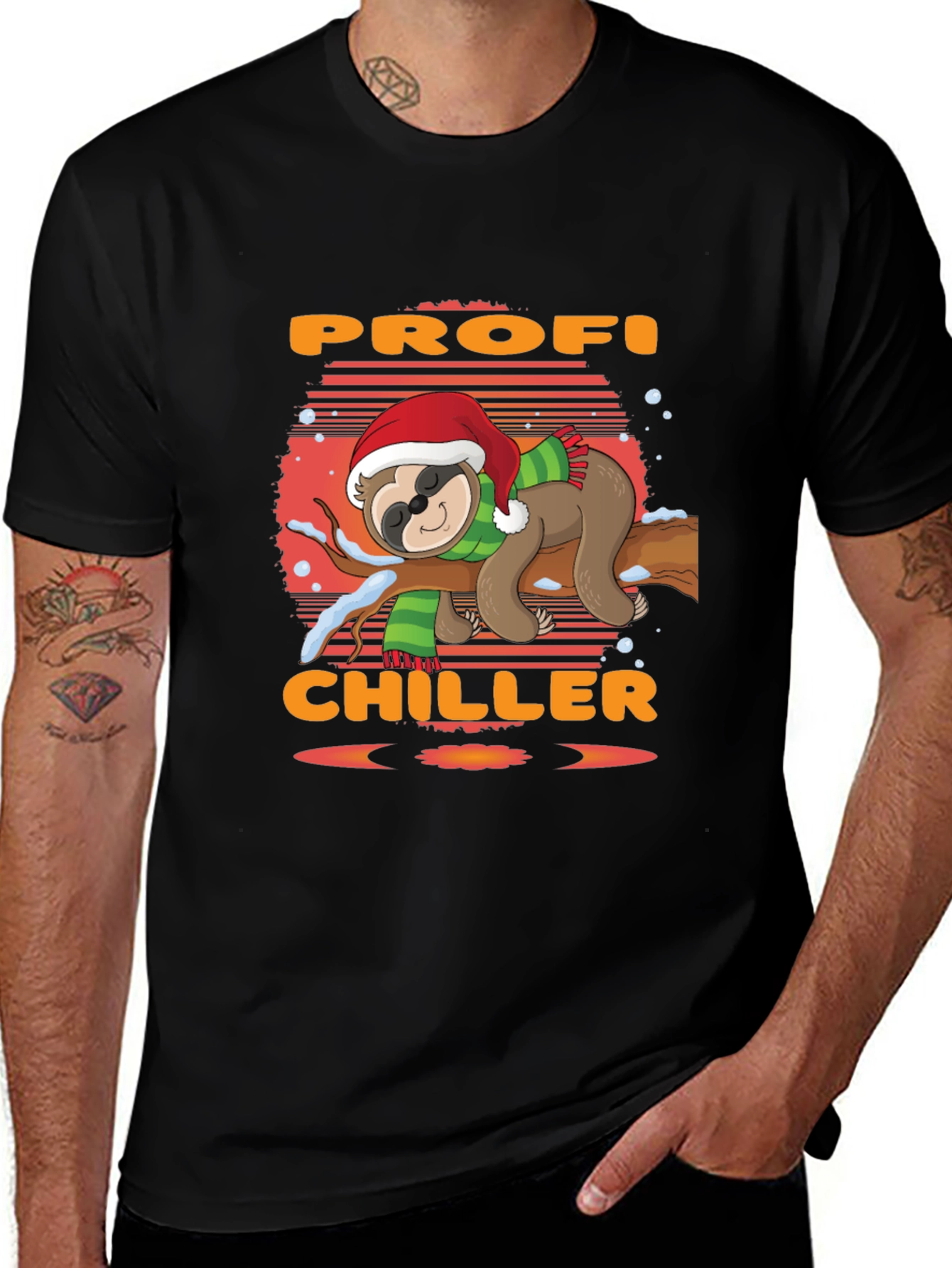 Variant 27 of Profi Chiller Sloth Christmas T-Shirt