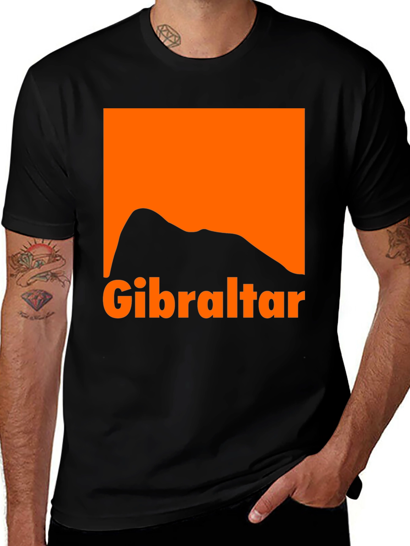 Gibraltar T-Shirt - Orange Mountain Design
