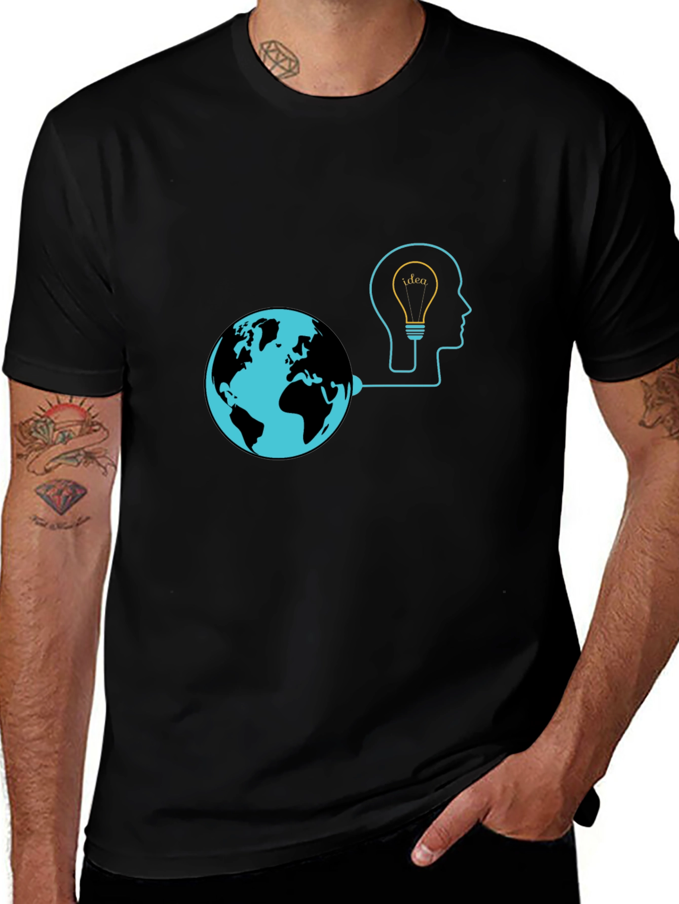 Global Idea Black T-Shirt