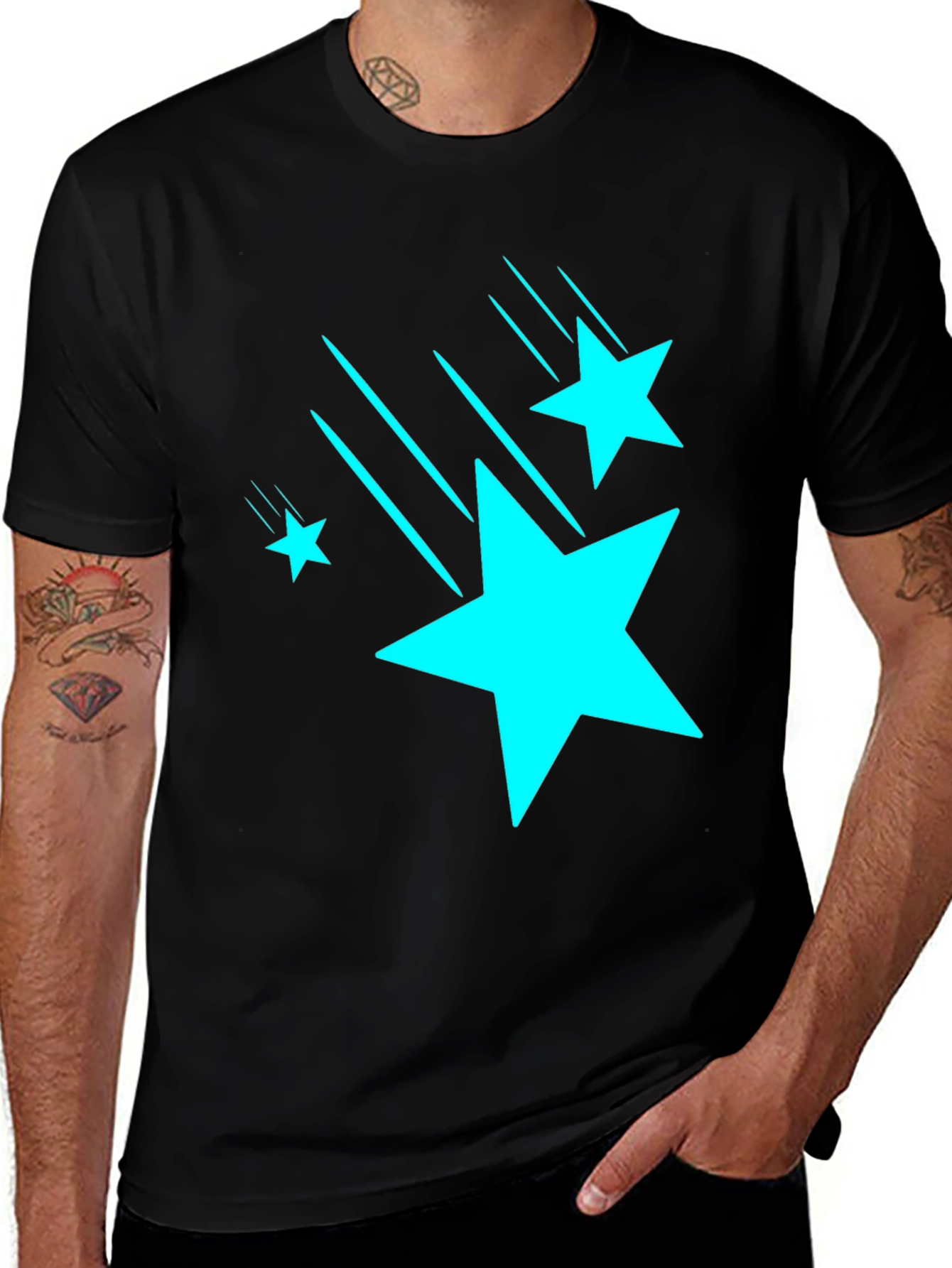 Black Starry Sky Black Tee - Unisex Casual Cotton Blend main image