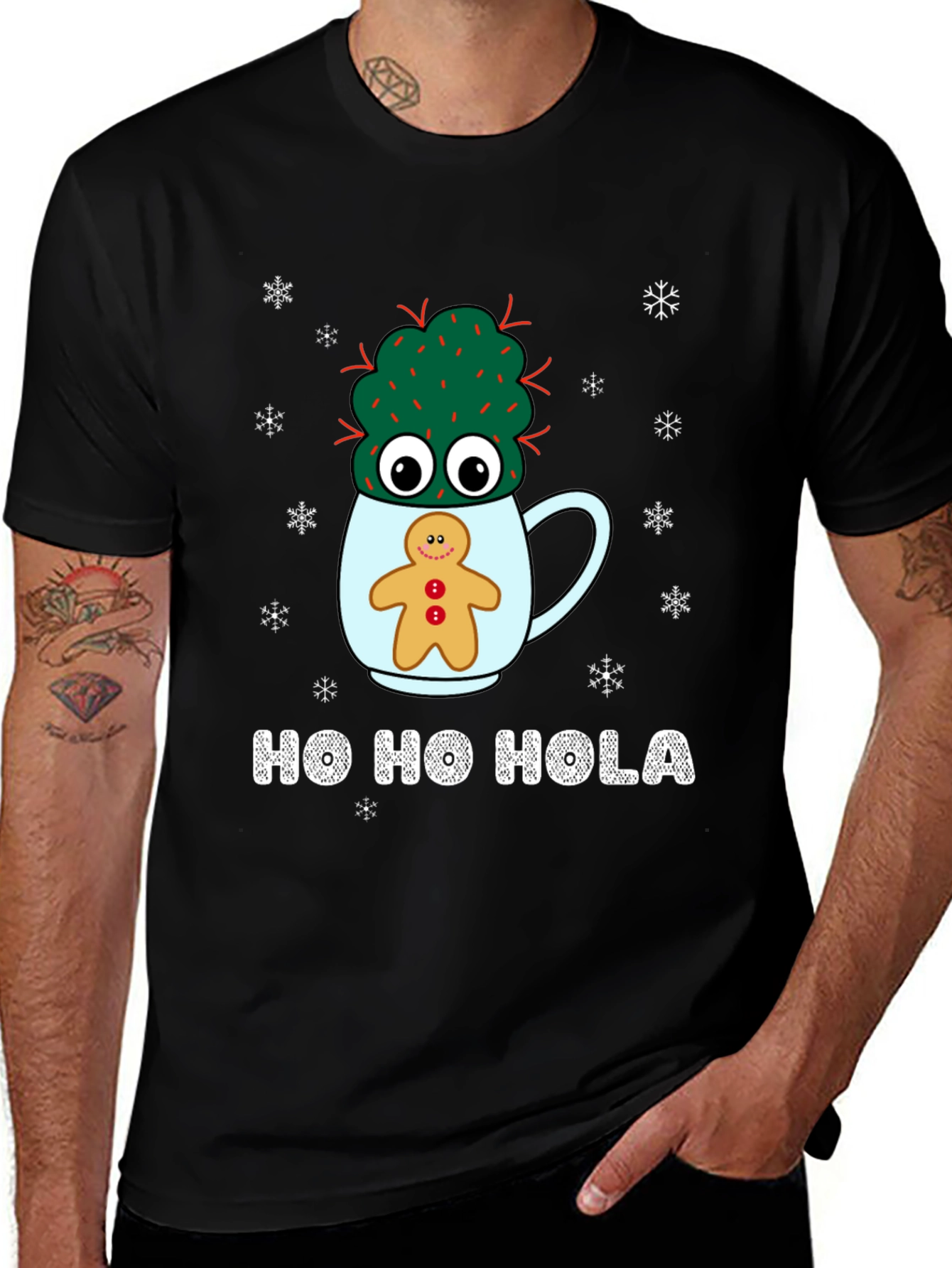 Variant 9 of Ho Ho Hola Christmas Cactus Shirt