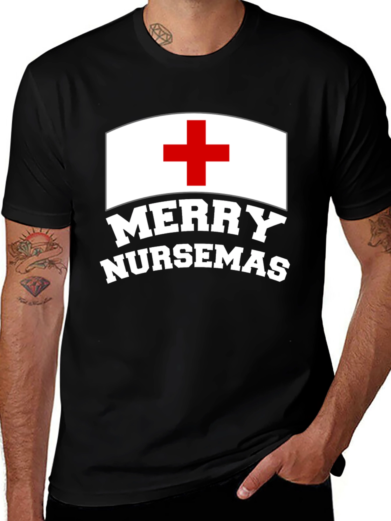 Merry NurseMas T-Shirt - Christmas Nurse Tee