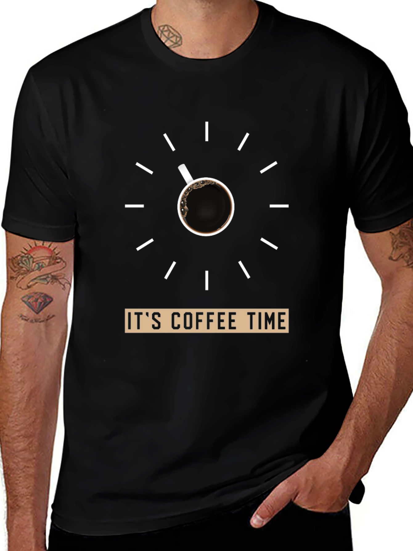 Variant 15 of Coffee Time Graphic Tee - Black