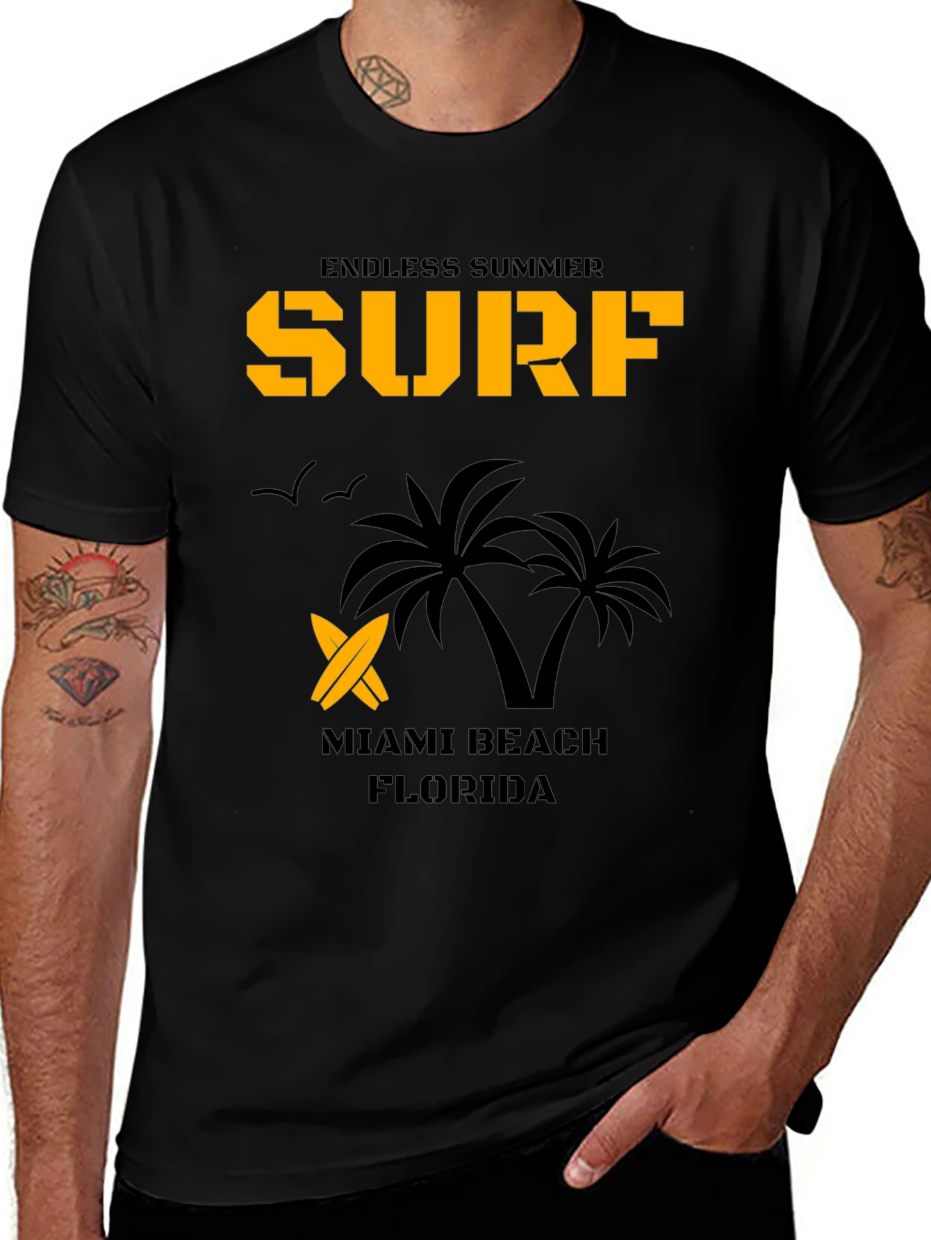 Variant 8 of Endless Summer Surf T-Shirt: Miami Beach Florida Graphic Tee
