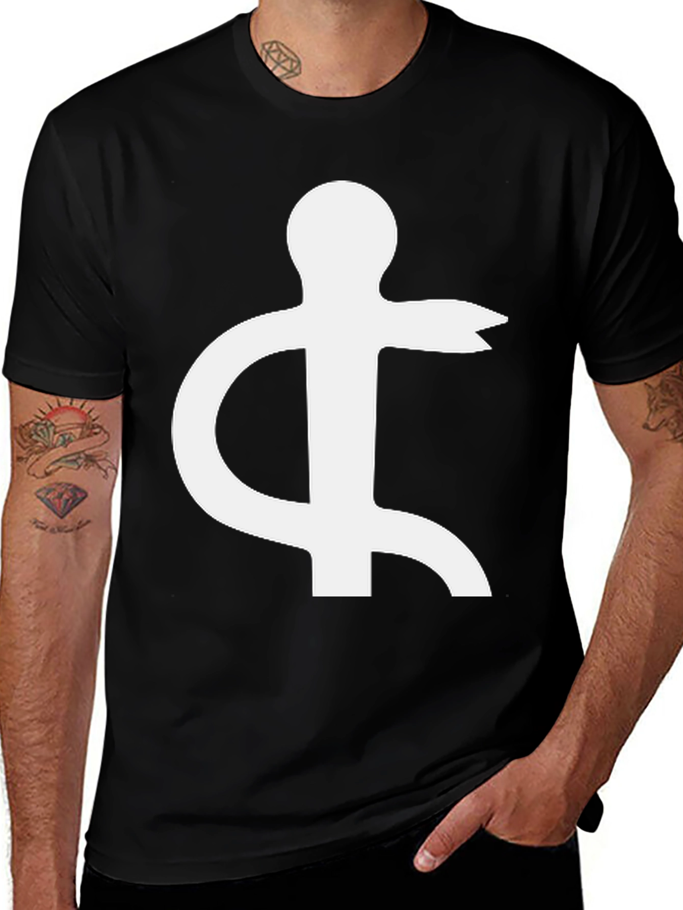 Variant 26 of Abstract Symbol Black Tee