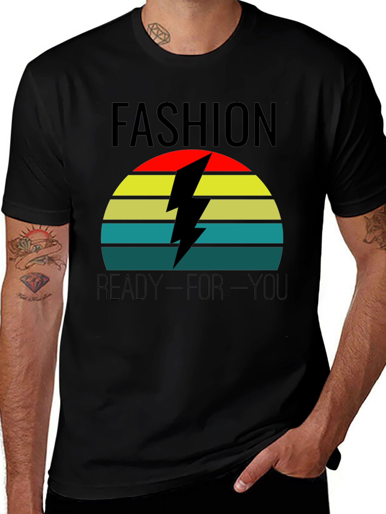 Variant 20 of Retro Fashion T-Shirt - Lightning Bolt Design
