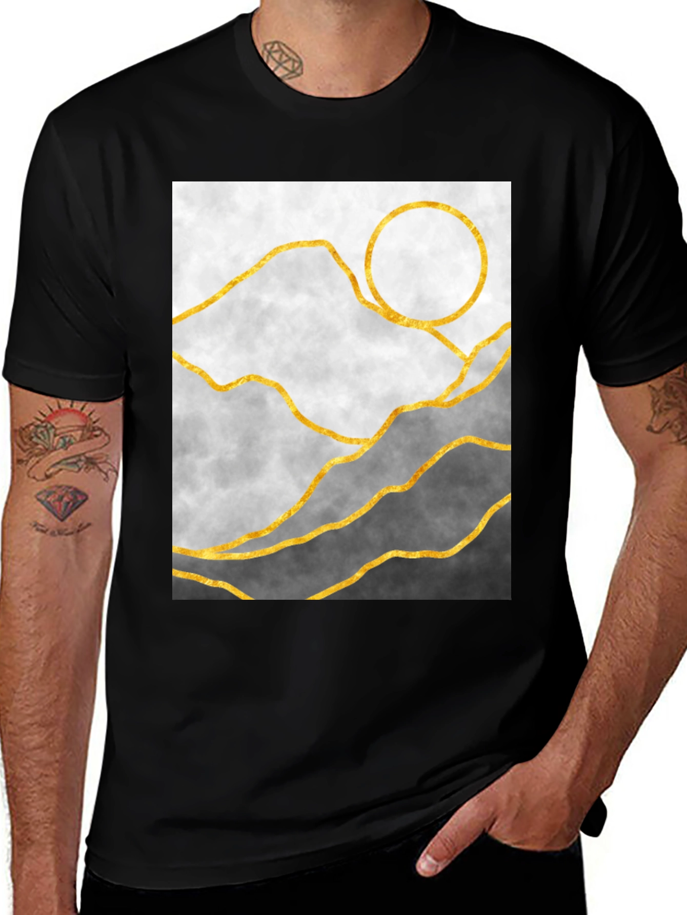 Variant 4 of Abstract Mountain Graphic Tee